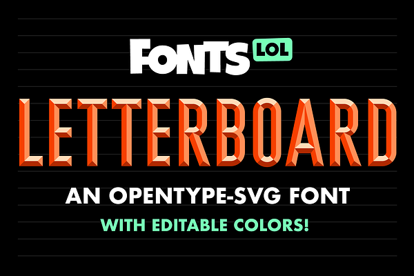LetterBoard: Opentype-SVG Color Font