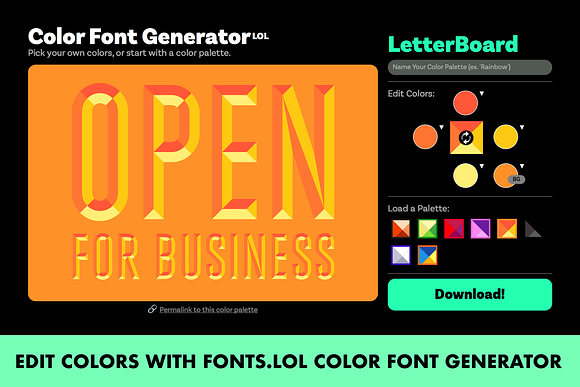 LetterBoard: Opentype-SVG Color Font in Colorful Fonts - product preview 2