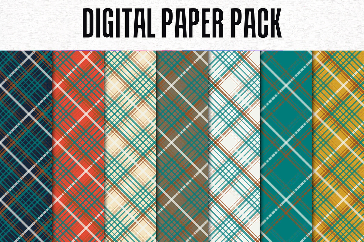 Digital Paper Pack: Be Bold Plaid in Textures - product preview 8