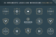 25 ornaments logotypes and monograms