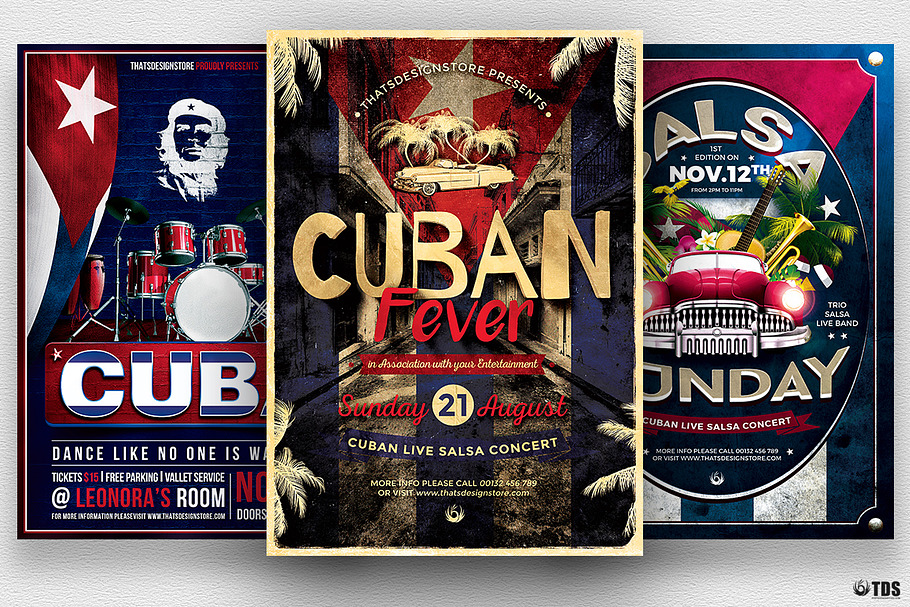 Cuban Flyer Bundle V2 in Flyer Templates - product preview 8