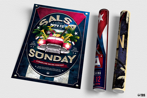 Cuban Flyer Bundle V2 in Flyer Templates - product preview 5