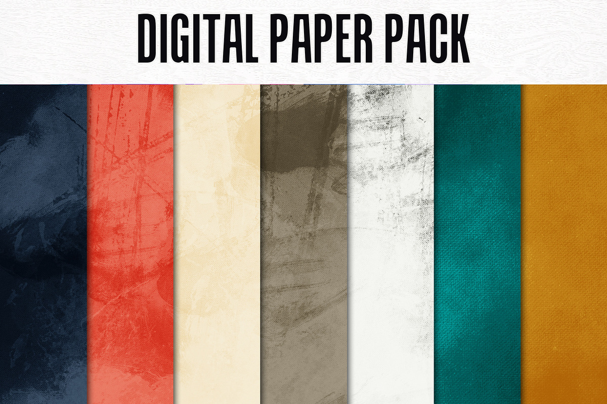 Digital Paper Pack: Be Bold Solids 4 in Textures - product preview 8