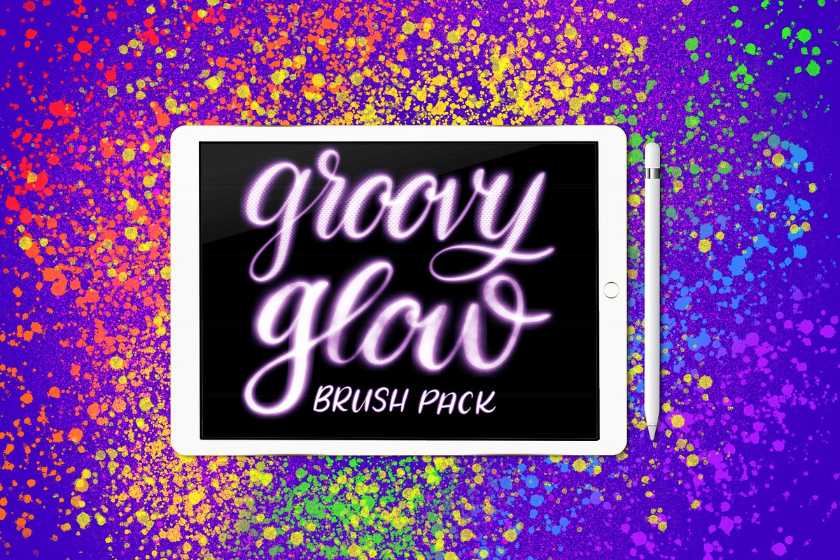 Groovy Glow Procreate Brush Pack in Photoshop Brushes - product preview 8