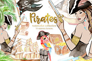 Watercolor Sexy Pirates