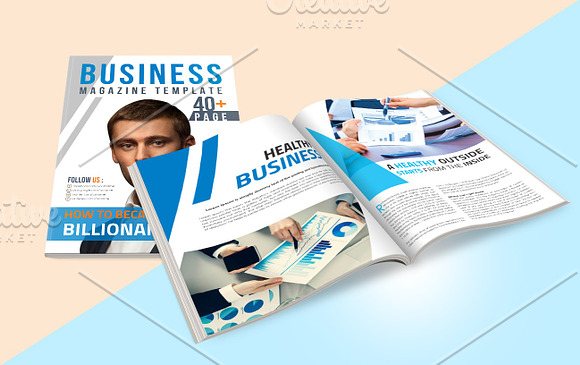 Business Magazine Template in Magazine Templates - product preview 13
