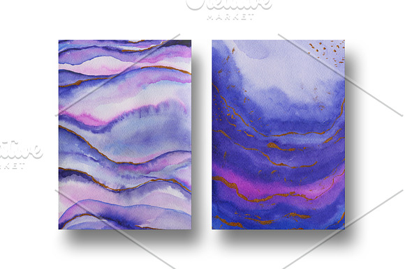 Agate watercolor texture backgrounds in Textures - product preview 4