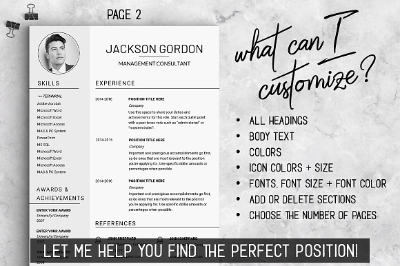 Professional RESUME TEMPLATE / JG in Resume Templates - product preview 3