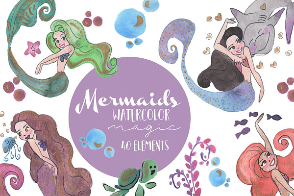Mermaids watercolor magic!