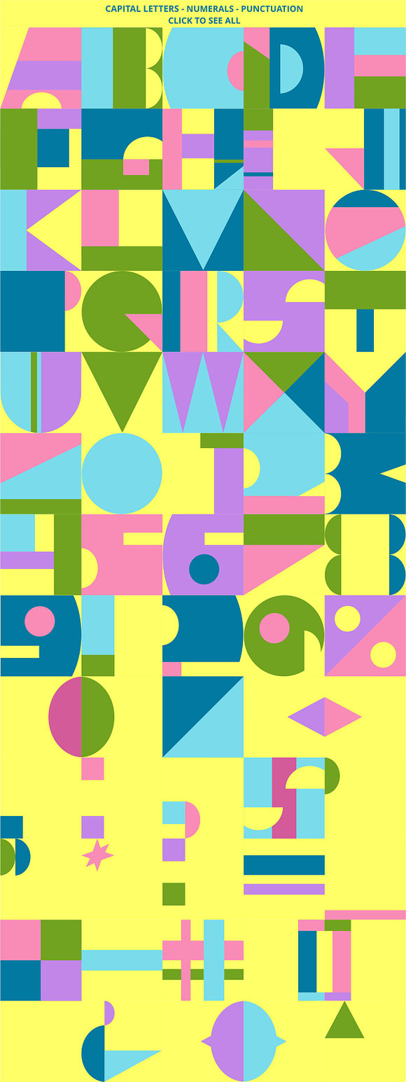 MOSAIC color font in Colorful Fonts - product preview 2