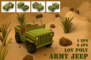 Lov Poly Army Jeep