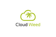 Cloud Weed Logo Template