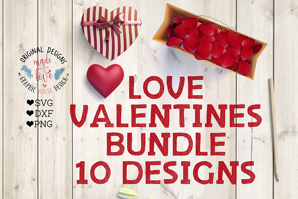 Love Valentines Bundle 10 Designs