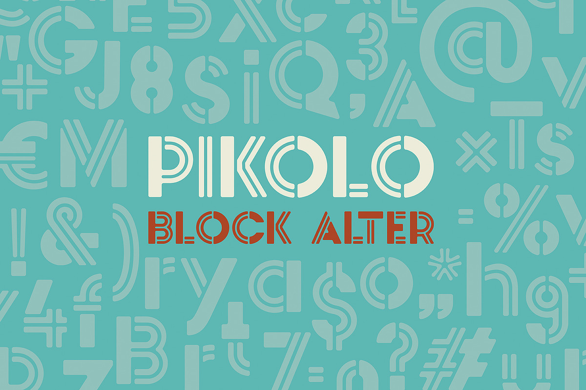 Pikolo Block Alter Font in Block Fonts - product preview 8