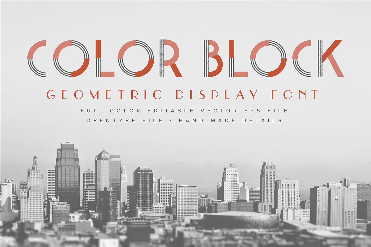 Color Block Font in Block Fonts - product preview 8