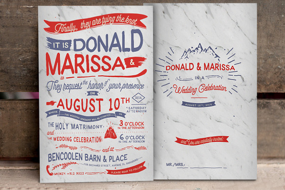 Vintage Hand Lettering Wedding Suite in Wedding Templates - product preview 3