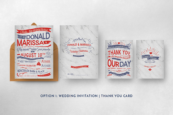 Vintage Hand Lettering Wedding Suite in Wedding Templates - product preview 6