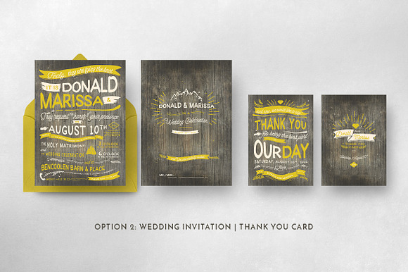 Vintage Hand Lettering Wedding Suite in Wedding Templates - product preview 7