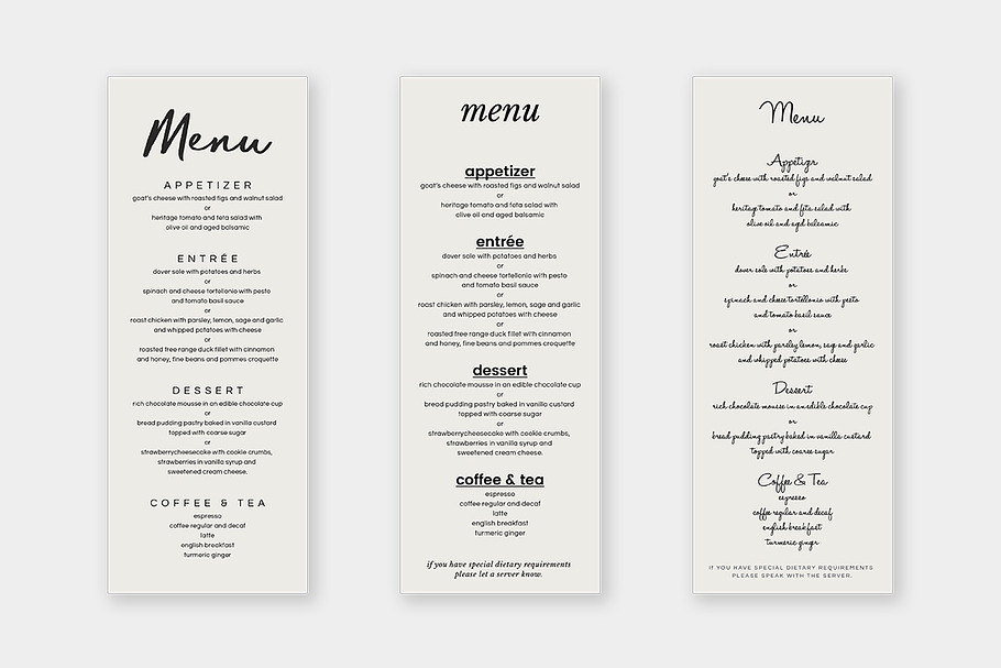 Tall Menu Kit in Templates - product preview 8