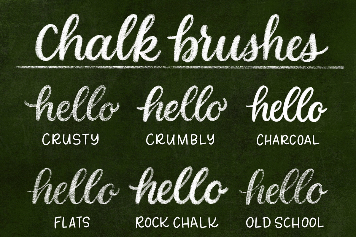 Chalkboard lettering brushes in Photoshop Brushes - product preview 8