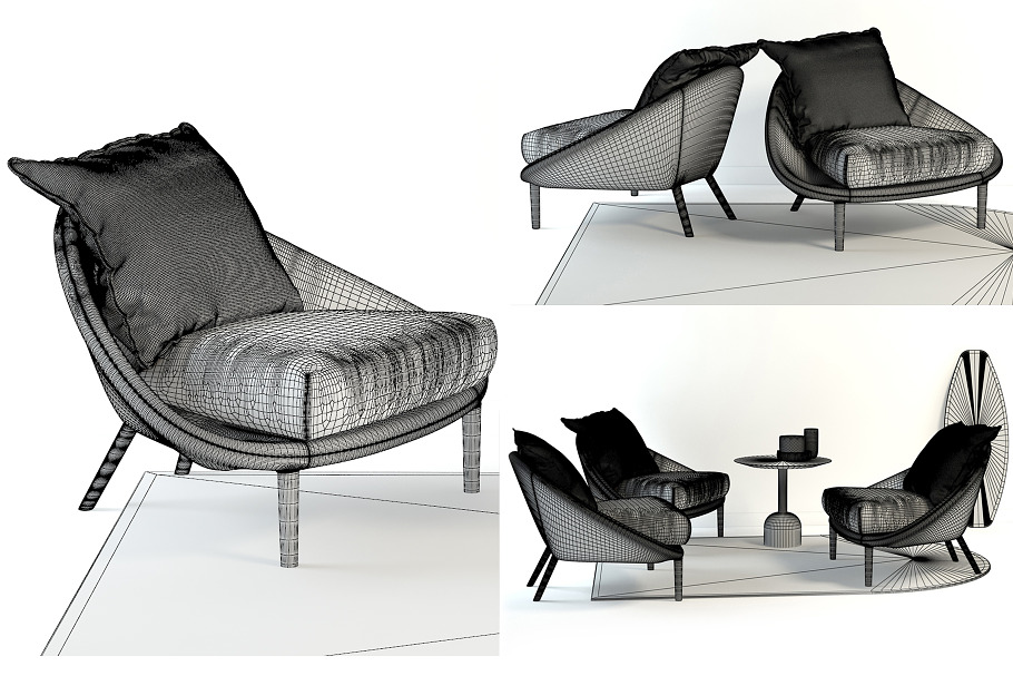 Armchair LEM collection & decor in Furniture - product preview 6