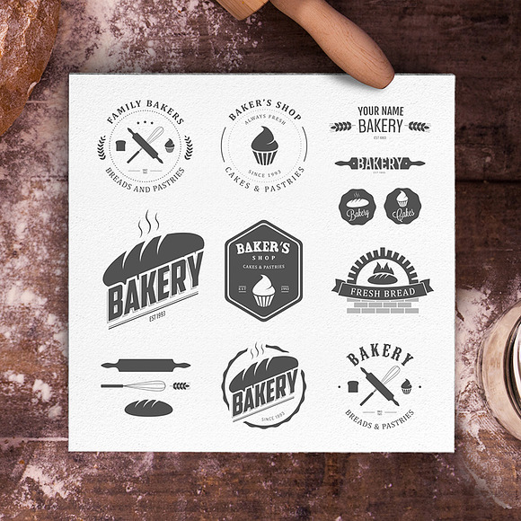 Bakery logos bundle in Logo Templates - product preview 1