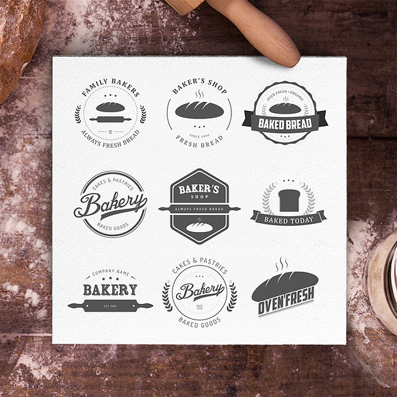 Bakery logos bundle in Logo Templates - product preview 2