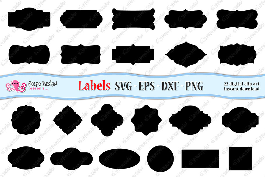 SVG Labels clip art in Objects - product preview 8