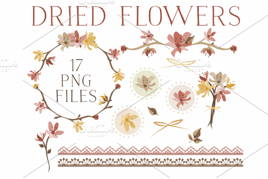 Flowers, Backgrounds, & Borders in Illustrations - product preview 8