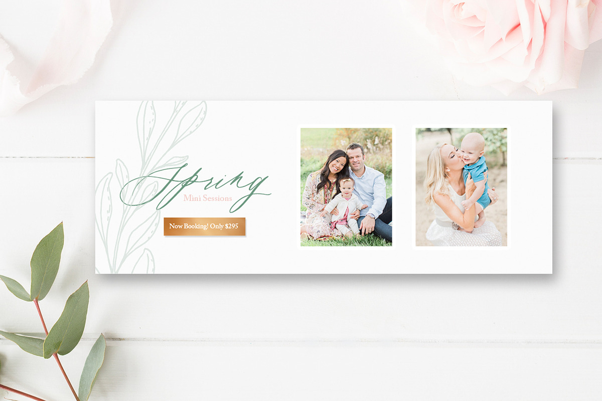 Spring Minis Facebook Cover in Social Media Templates - product preview 8