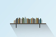 Bookshelf Vector Illustration