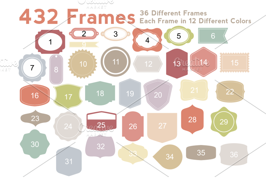Frames & Shapes - Vector in Illustrations - product preview 8