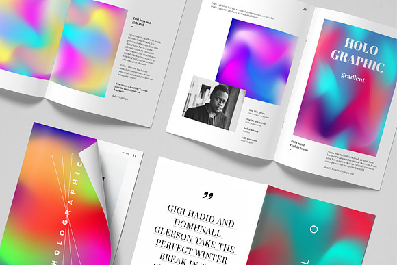 100 HOLOGRAPHIC GRADIENTS BUNDLE in Textures - product preview 1