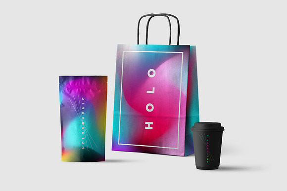 100 HOLOGRAPHIC GRADIENTS BUNDLE in Textures - product preview 5