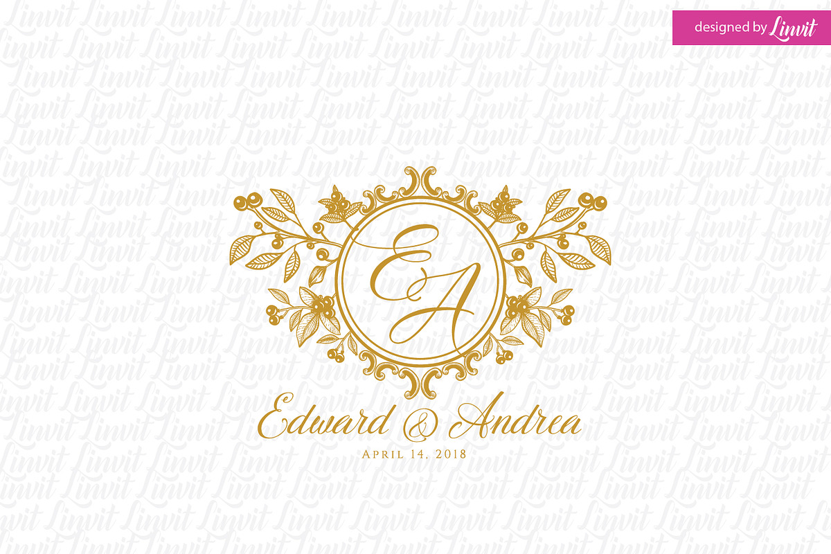 Floral Wedding Logo in Logo Templates - product preview 8
