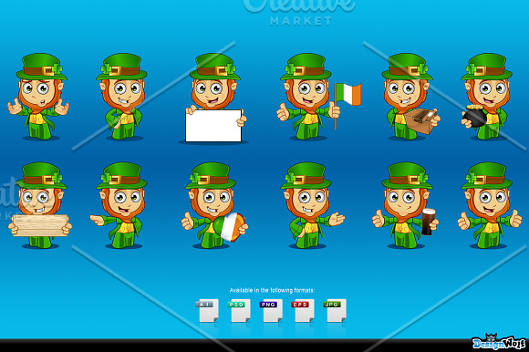 Little Leprechaun Character in Illustrations - product preview 1