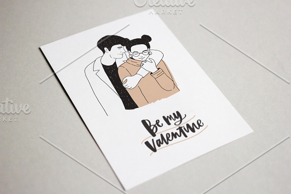 Love couples and greeting cards in Illustrations - product preview 9