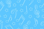 Seamless patterns with musical notes
