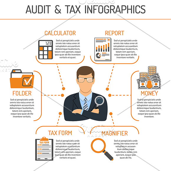 Tax, Auditing and Test Themes in Illustrations - product preview 5