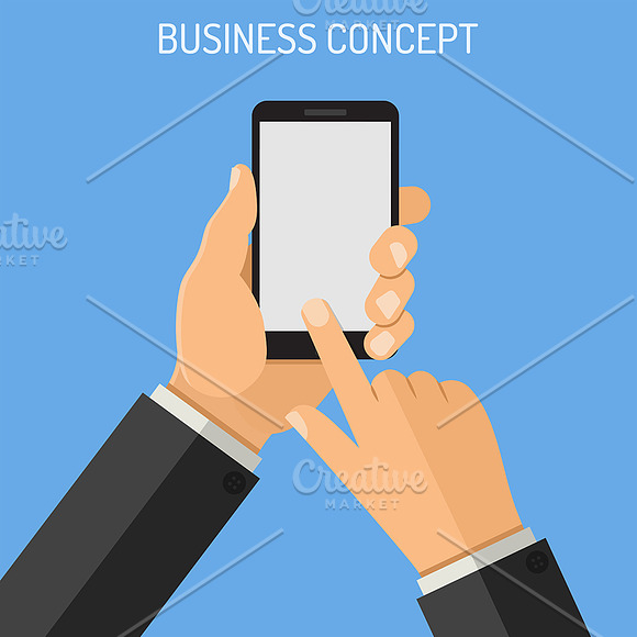 Businessman Hands with Objects in Illustrations - product preview 6