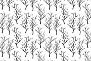 Black and white dead trees pattern