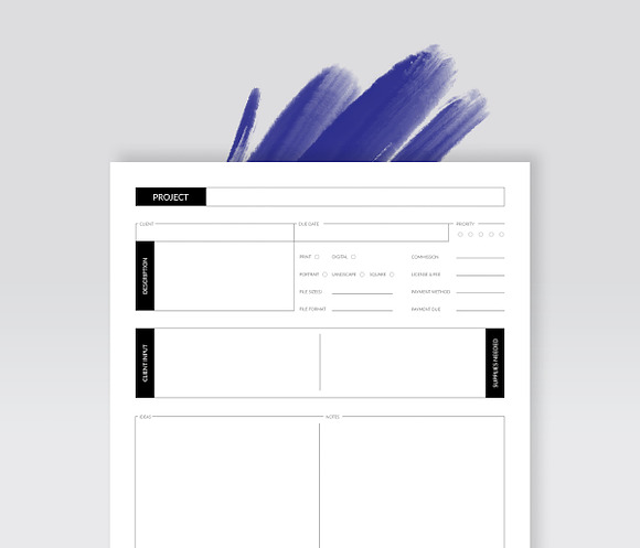 Artist Project Planner in Stationery Templates - product preview 1