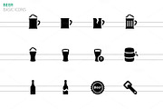 Beer icons on white