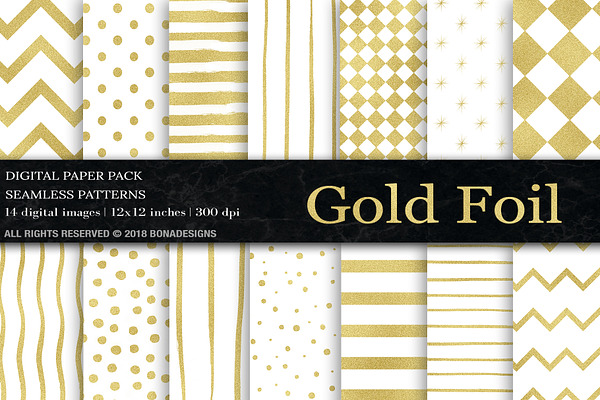 Gold Digital Paper, Gold Background