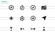 Compass icons on white