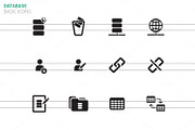 Database icons on white