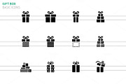 Gift box icons on white