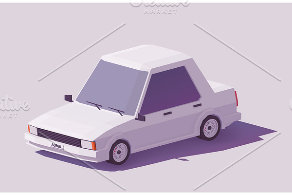 Vector low poly car