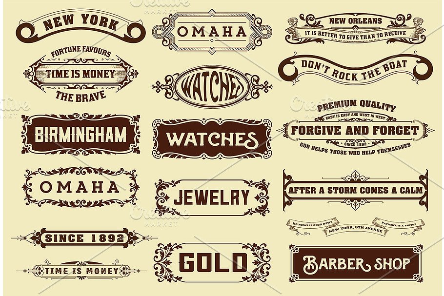 17 Labels and banners. in Illustrations - product preview 8