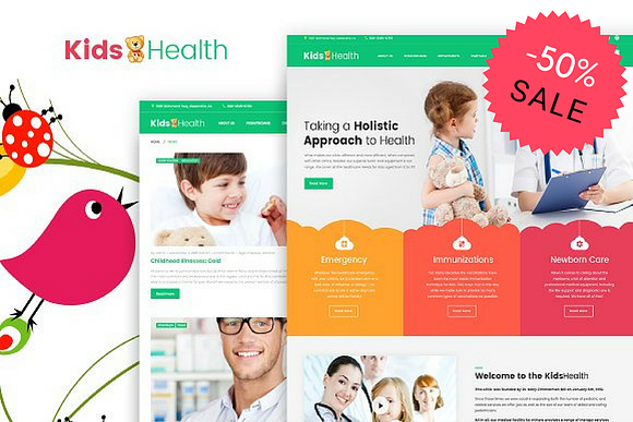 KidsHealth - Kids Clinic in WordPress Business Themes - product preview 6